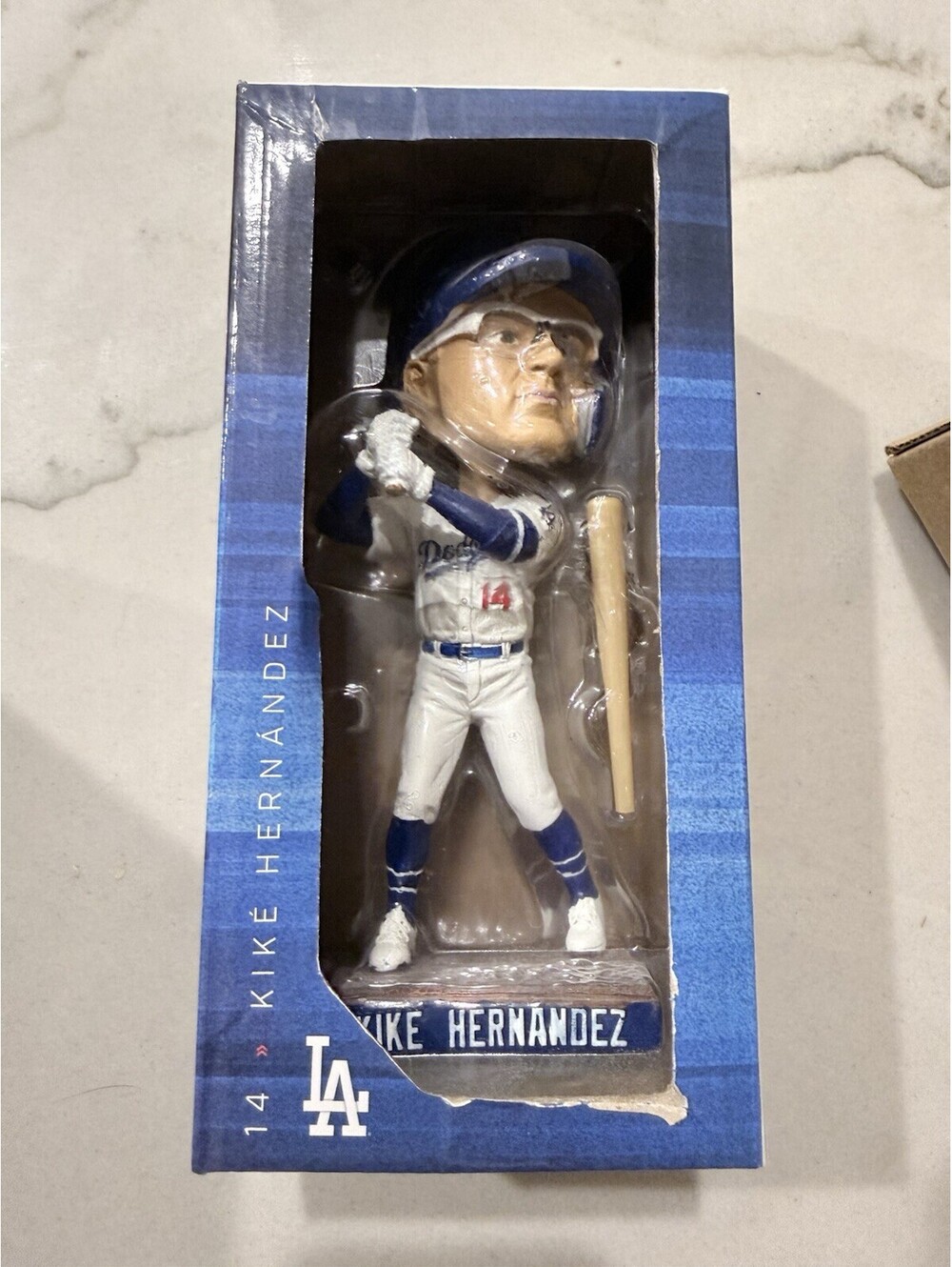 Kike Hernandez Bobblehead LA Dodgers 2019 New In Box Glasses On